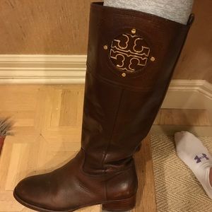 Leather Riding Boots Tory Burch